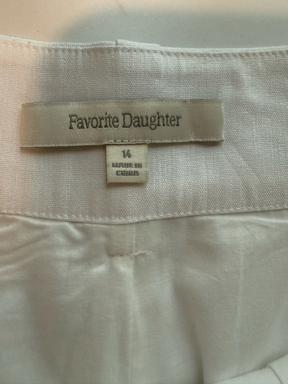 Favorite Daughter Linen Wide Leg Pants High Rise Ivory Size 14 - Picture 3 of 7